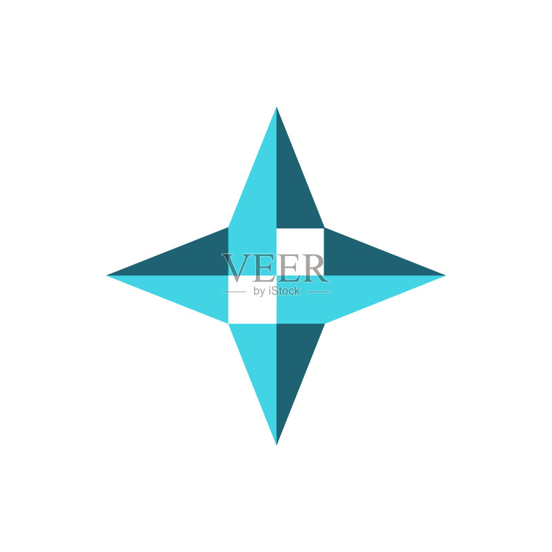 蓝色星星时尚标志图标图标素材