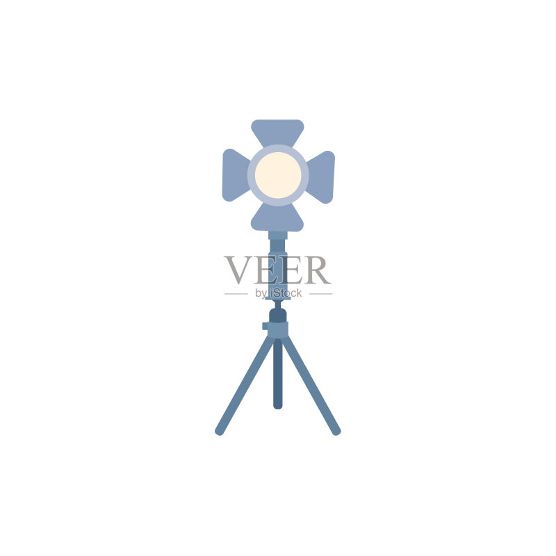 聚光灯彩色扁平图标图标素材