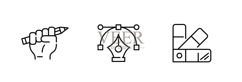 矢量图室内设计:像素完美可编辑笔画线条图标图标素材