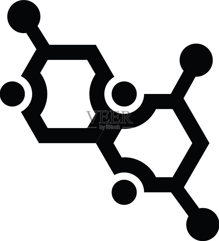 分子结构图标素材