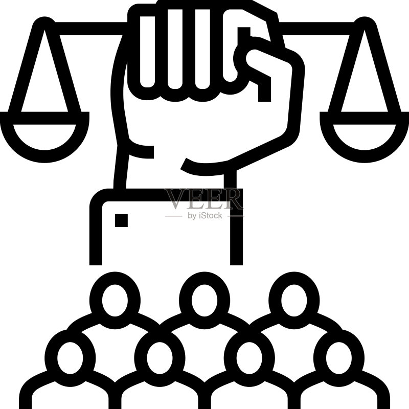 社会公正线性图标图标素材