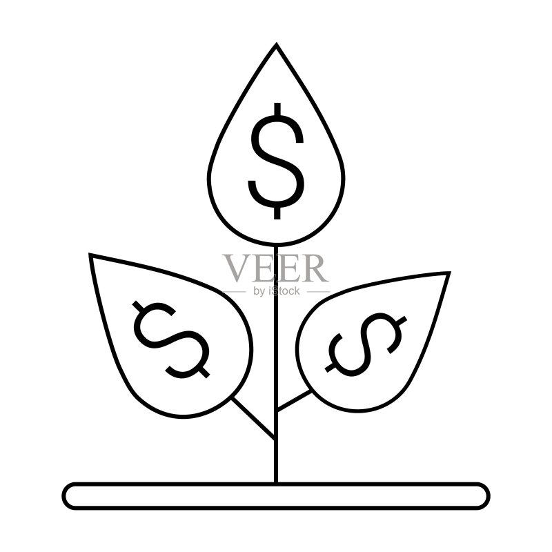 业务发展,美元植物,金融图标图标素材