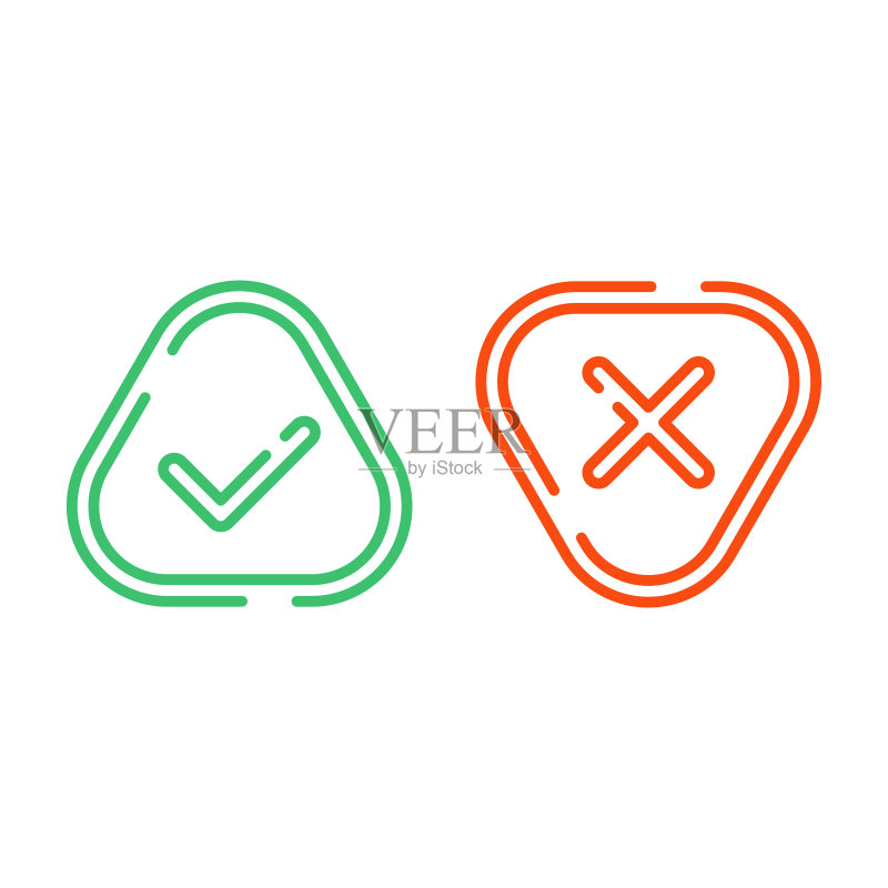 细线复选标记图标图标素材