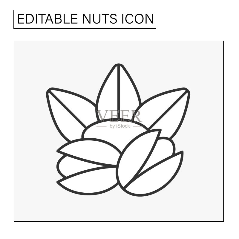 开心果线性图标图标素材