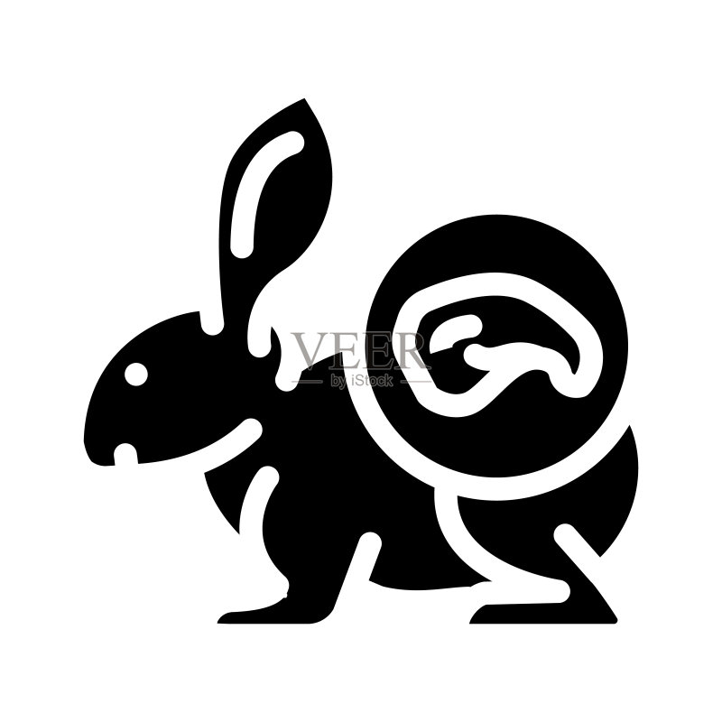 兔肉标志符号图标矢量插图图标素材