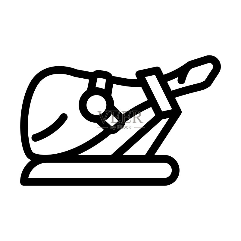 哈蒙干肉食品线性图标矢量图图标素材