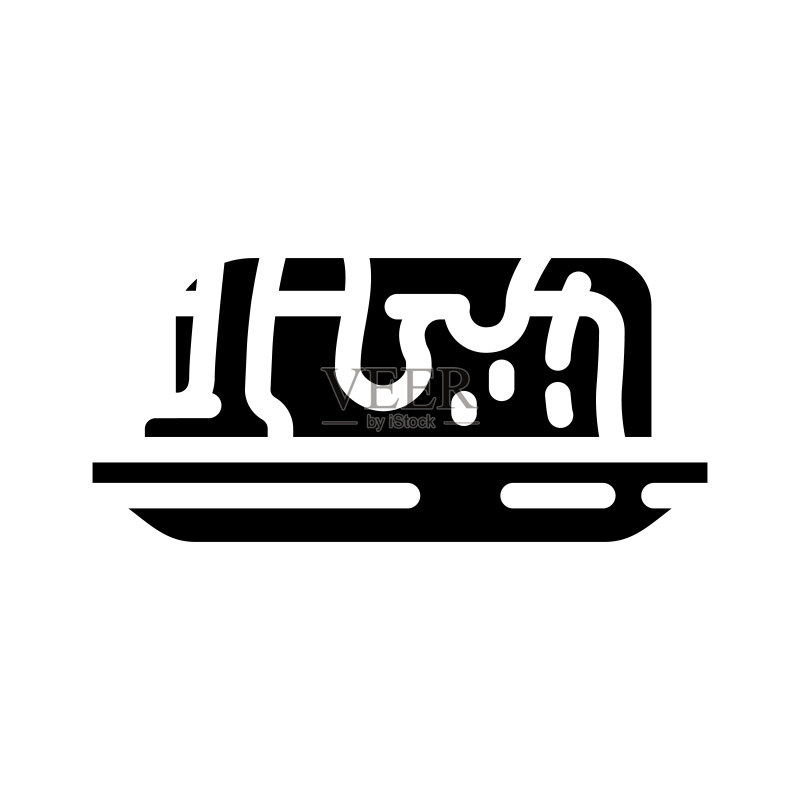甜点巧克力字形图标矢量插画图标素材