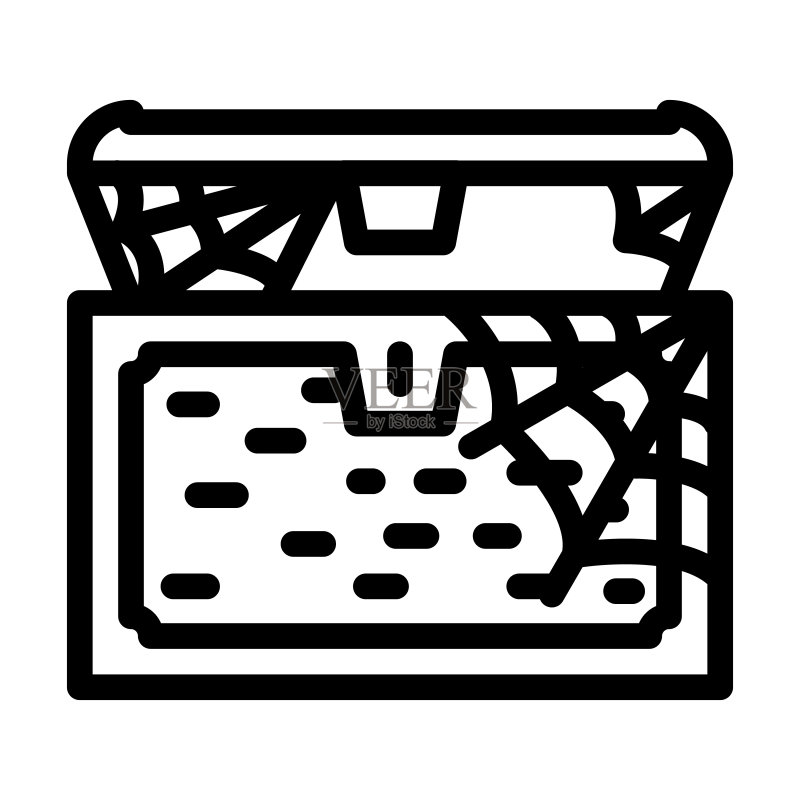 空箱子轮廓图标矢量图图标素材