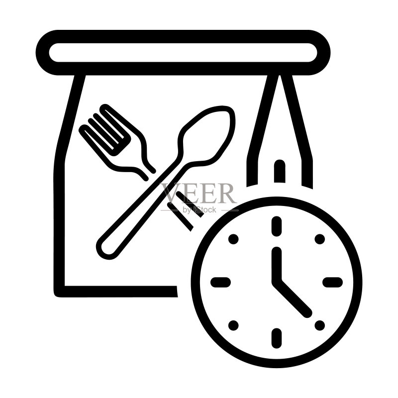 食物、外卖、时间图标图标素材