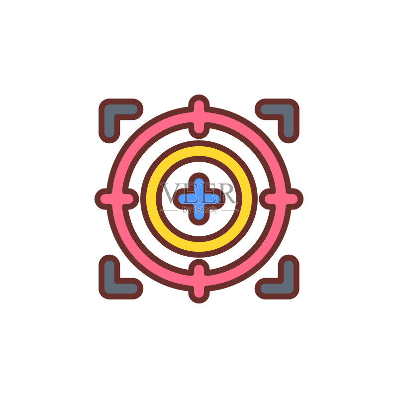 矢量聚焦图标。标志图标素材