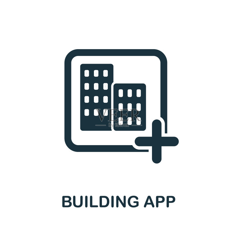移动应用开发系列中的建筑App图标图标素材