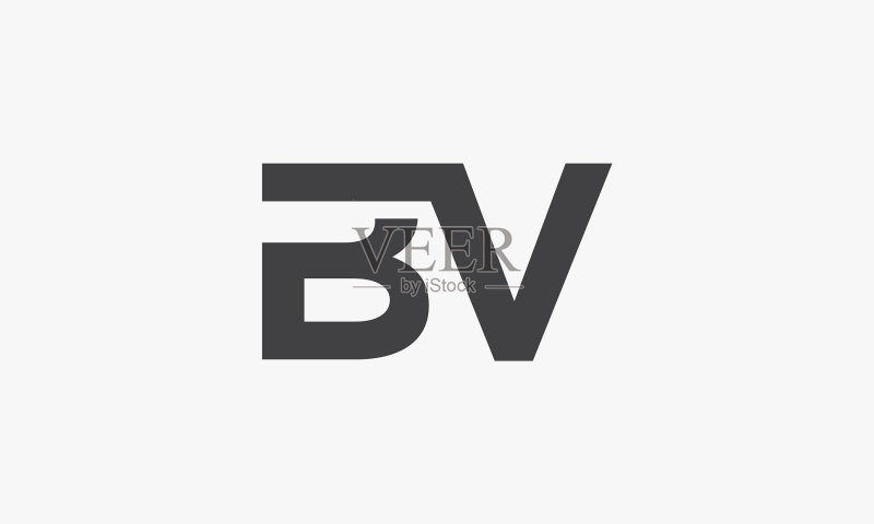字母BV相连概念标志图标素材