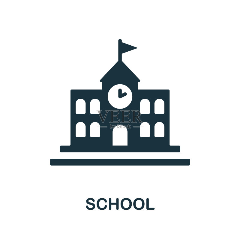 学校教育单色标志图标图标素材