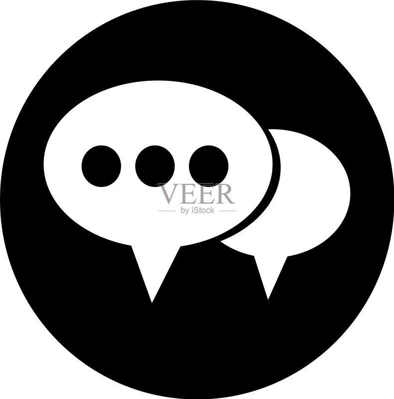 语音气泡图标符号图标素材