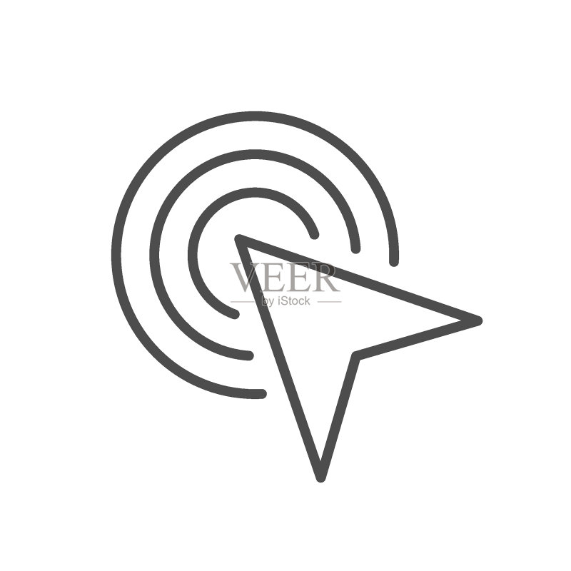 计算机光标点击线条图标图标素材