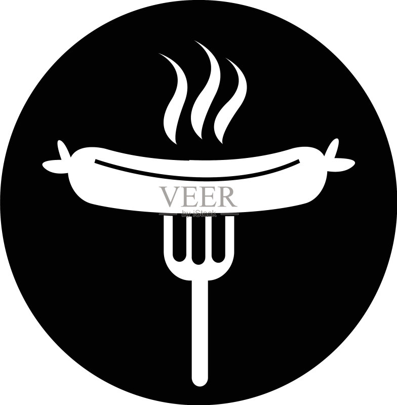 叉烤香肠图标图标素材