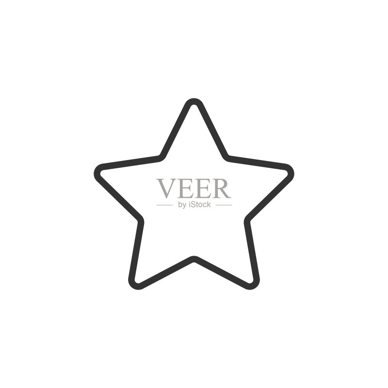星星线条图标扁平设计图标素材