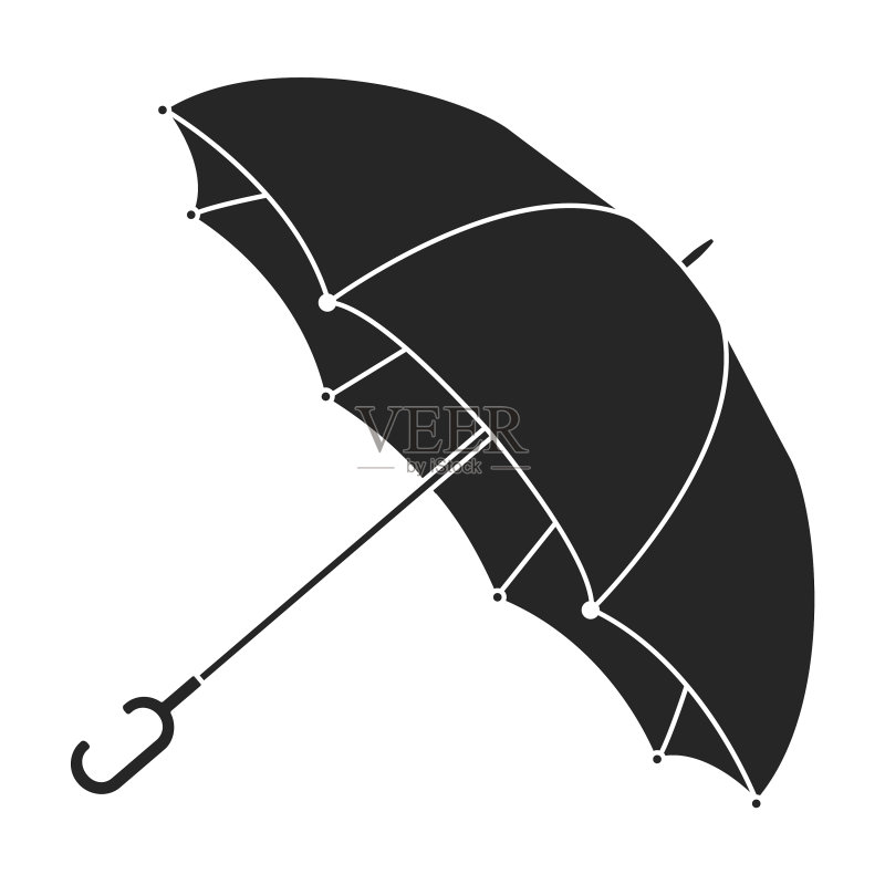 黑色雨伞图标图标素材