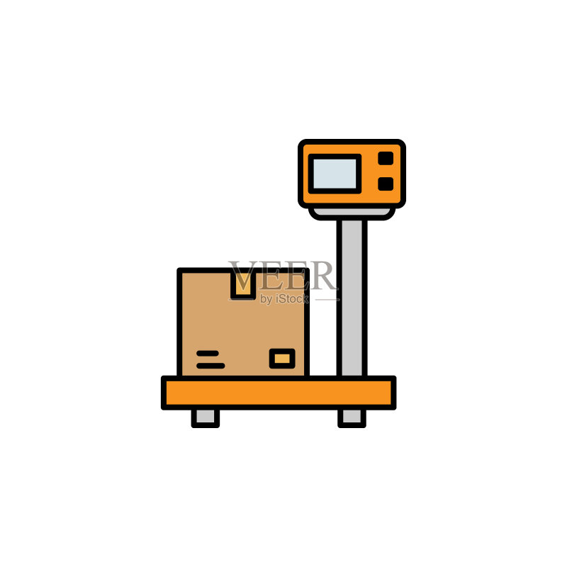 秤线性插图图标。可用于网站、徽标、移动应用程序、UI、UX图标素材