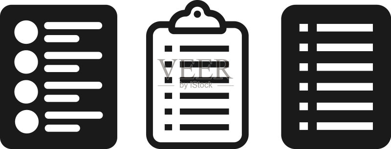 扁平列表图标符号设计图标素材