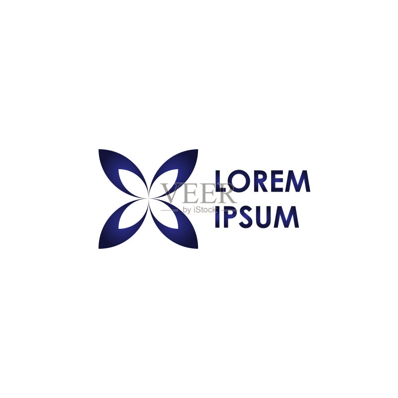 蝴蝶翅膀叶子Logo、图标或符号图标素材