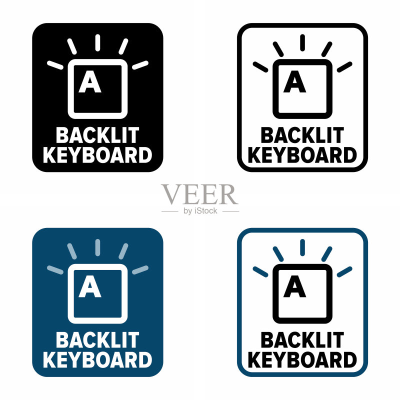 逆光键盘信息标志图标素材