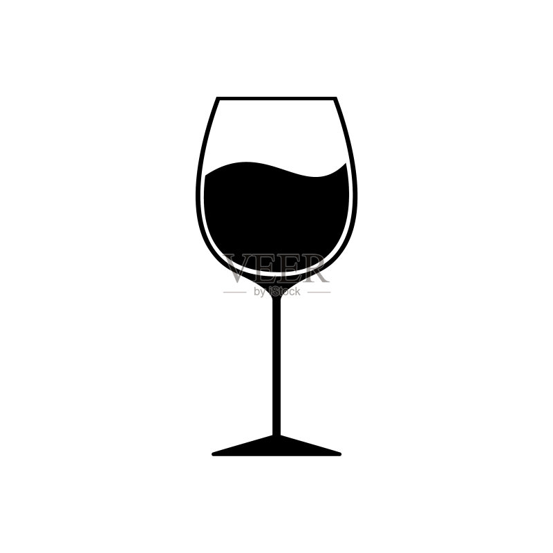 扁平风格酒杯图标图标素材