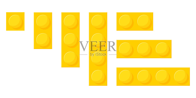 塑料积木玩具图标素材
