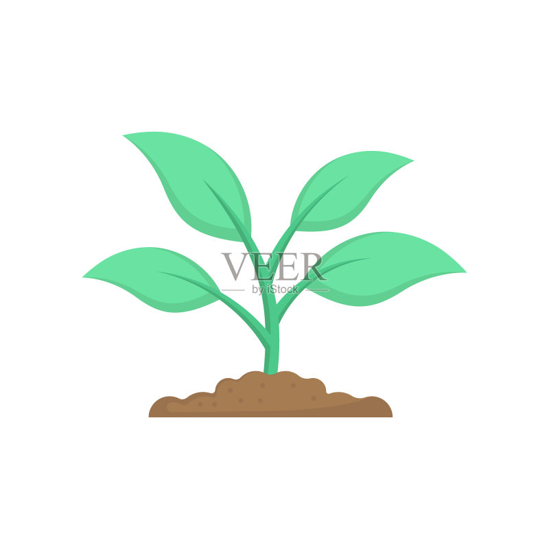 植物图标设计模板矢量插图图标素材