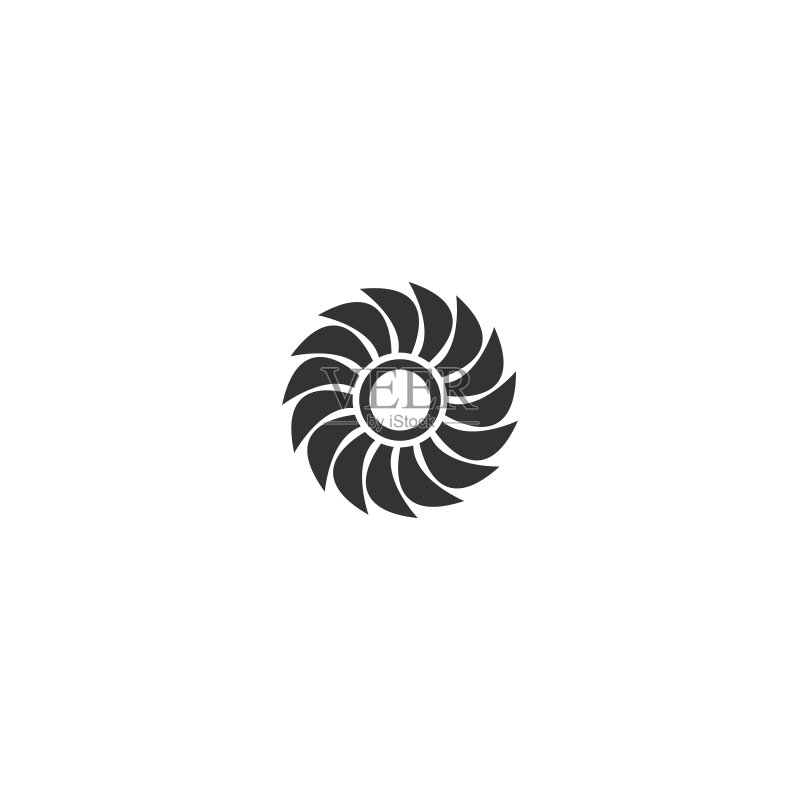 螺旋桨图标logo扁平设计模板图标素材