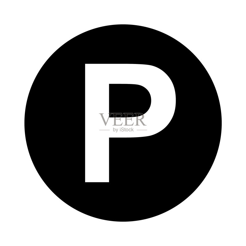 停车和圆形图标素材
