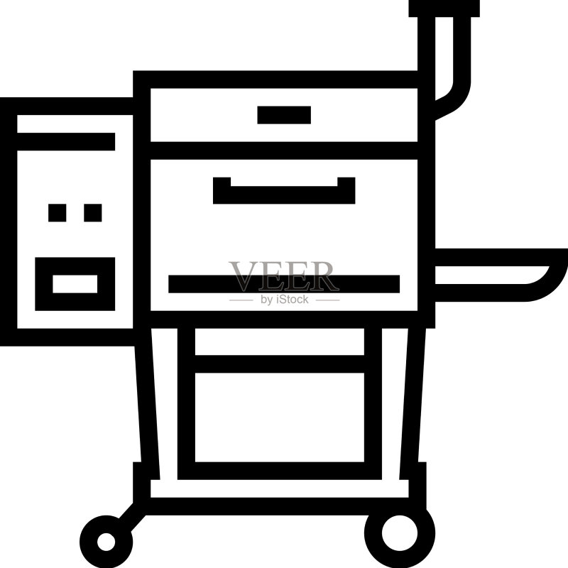 烧烤设备线性图标图标素材
