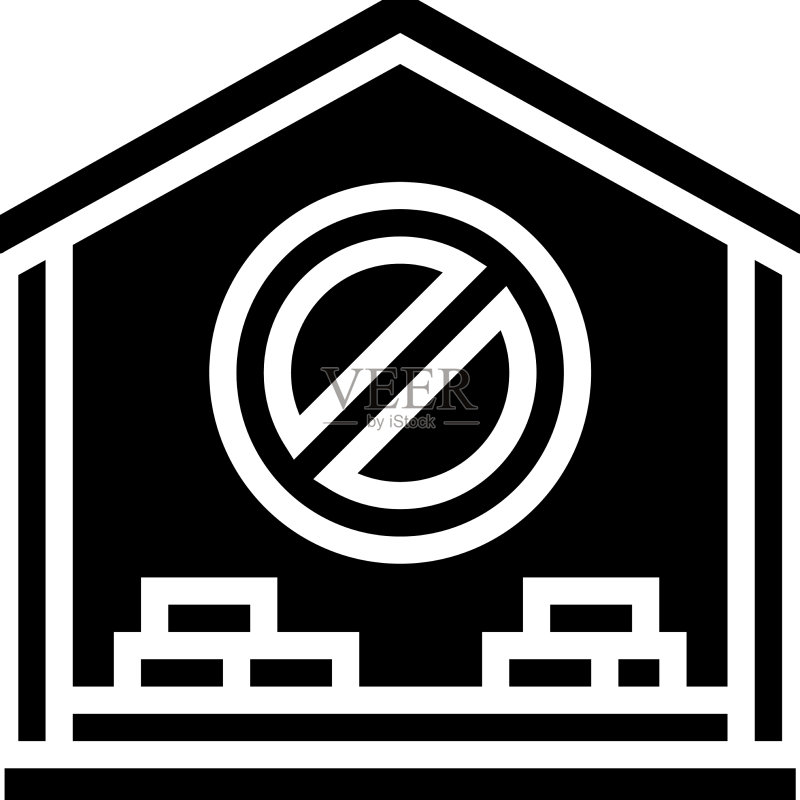 房屋拆除标志图标素材