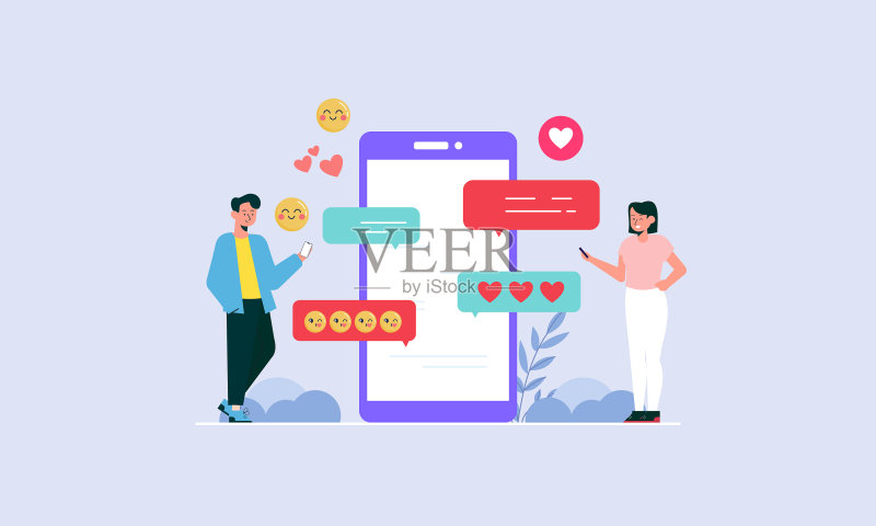 人们互相发短信图标素材