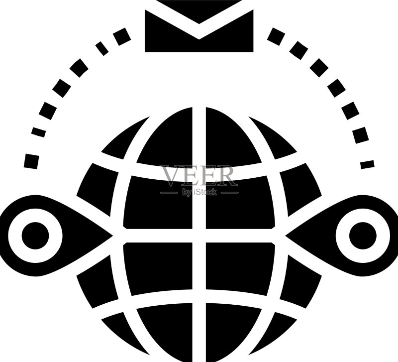 海外发送字形图标图标素材