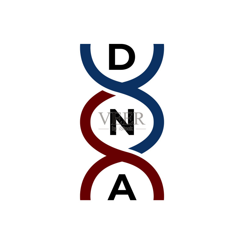 DNA符号文字标记排版标志设计图标素材