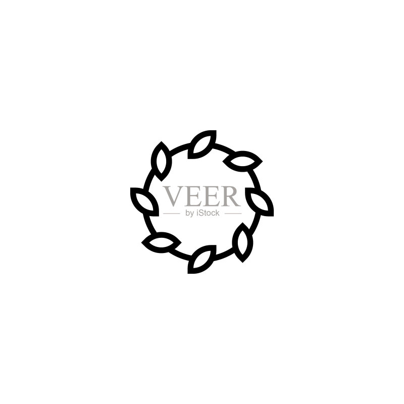 logo符号图标叶子手镯图标素材