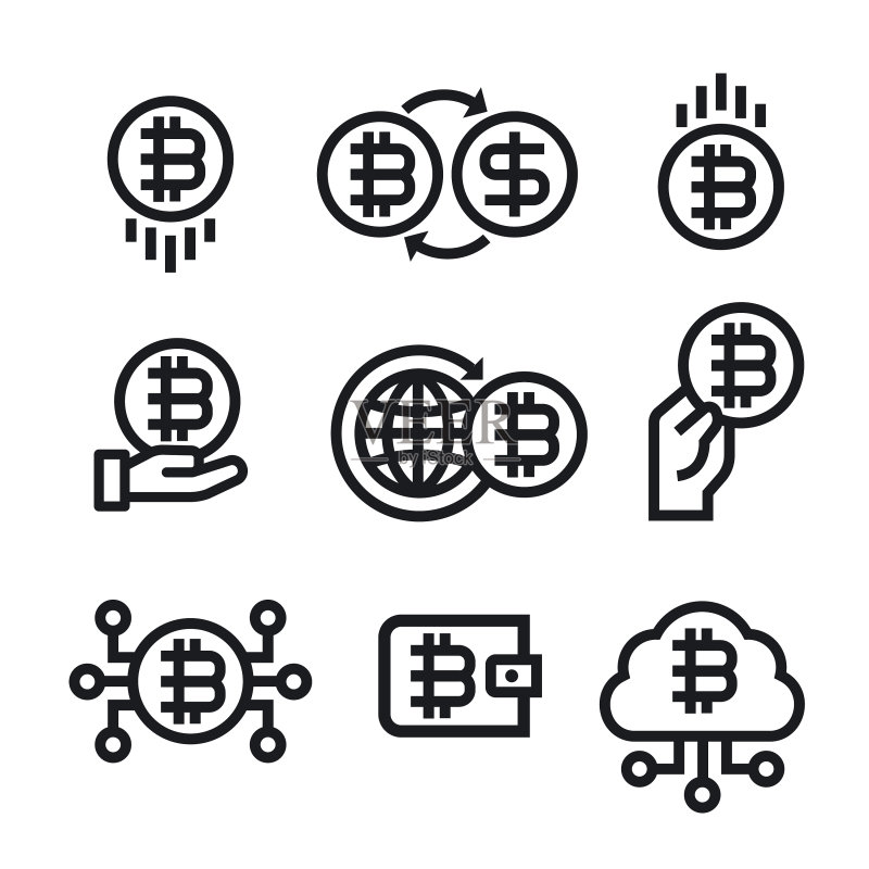 加密货币比特币图标合集图标素材