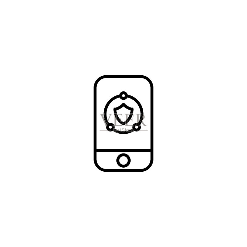 智能手机保护Logo标志符号图标素材
