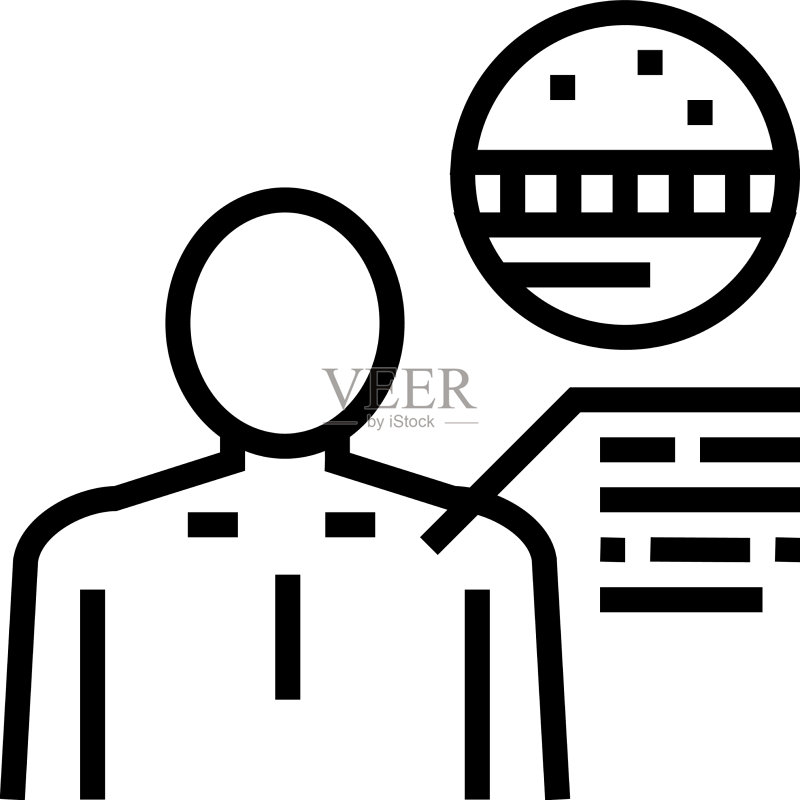 苍白或淡黄色皮肤线条图标图标素材