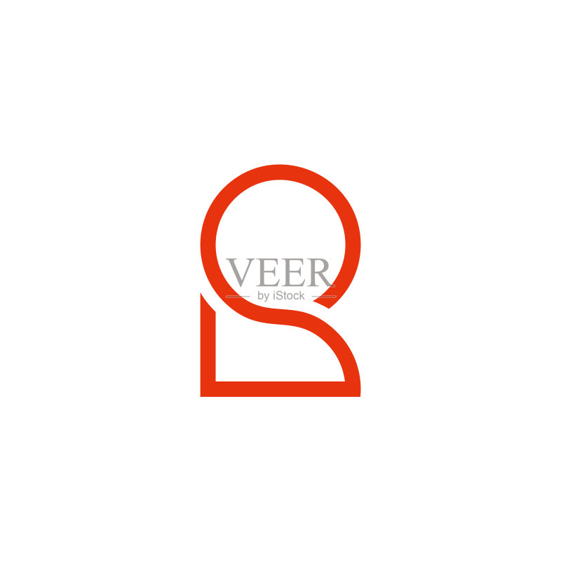 字母S圆形红色几何logo图标素材