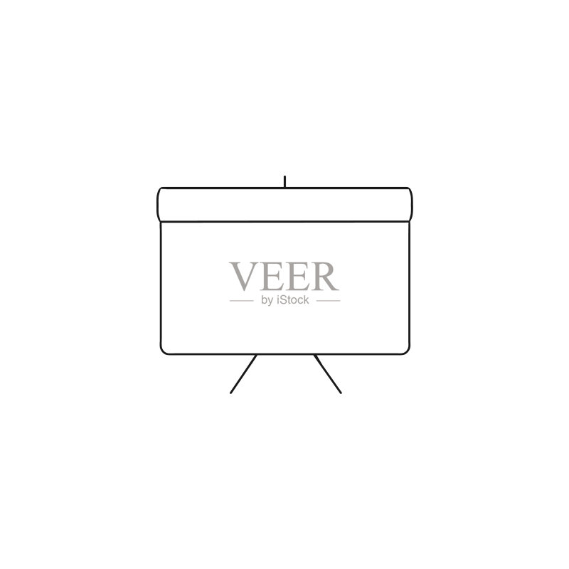 演示广告牌细线图标图标素材