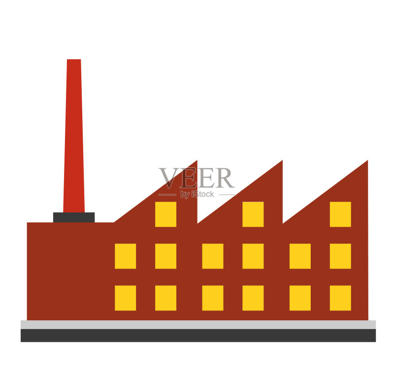 工业工厂城市建筑站图标素材