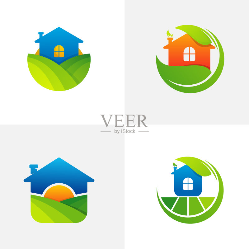 农舍logo设计模板合集图标素材