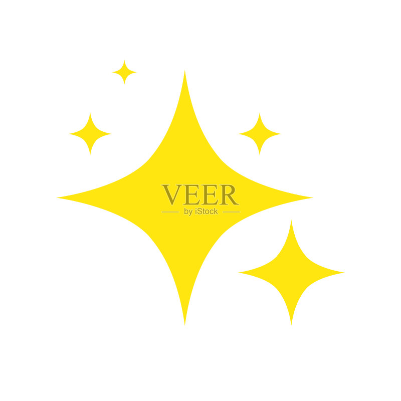 星星闪耀图标涂鸦图标素材