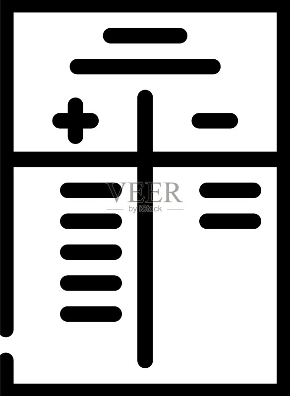 优缺点线性图标图标素材
