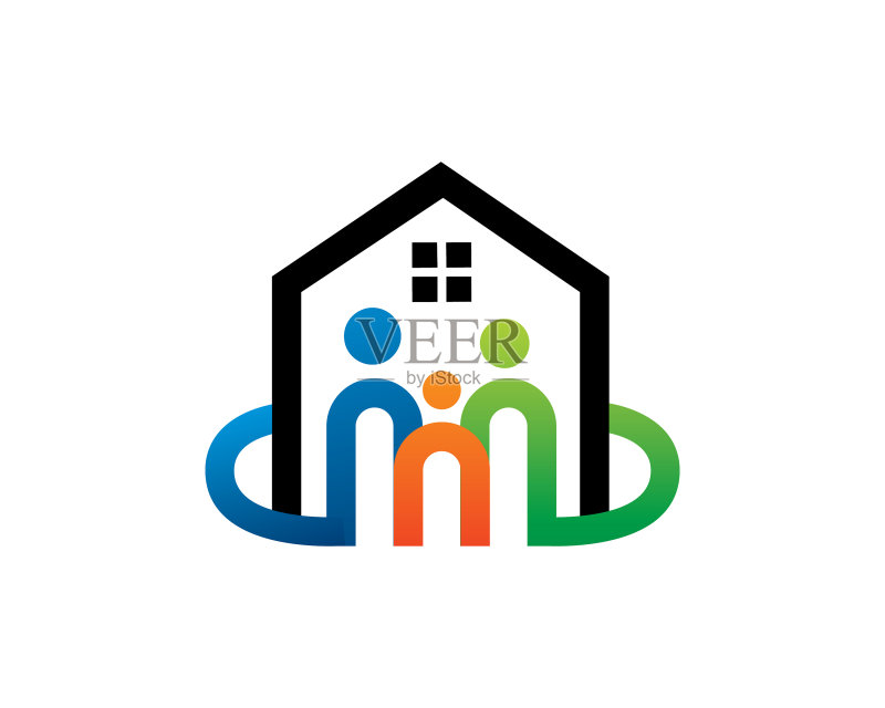 人物房屋logo模板图标符号图标素材