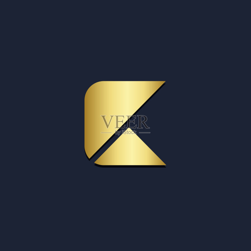 C字母金色logo设计图标素材