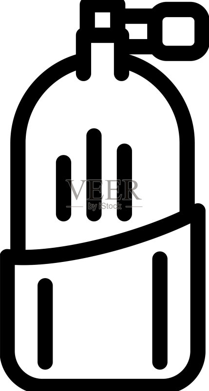 氧气瓶线性图标图标素材
