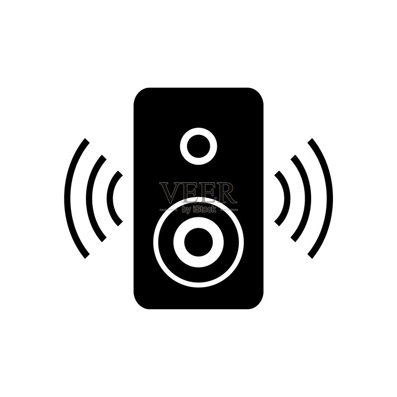 扁平风格的扬声器图标图标素材